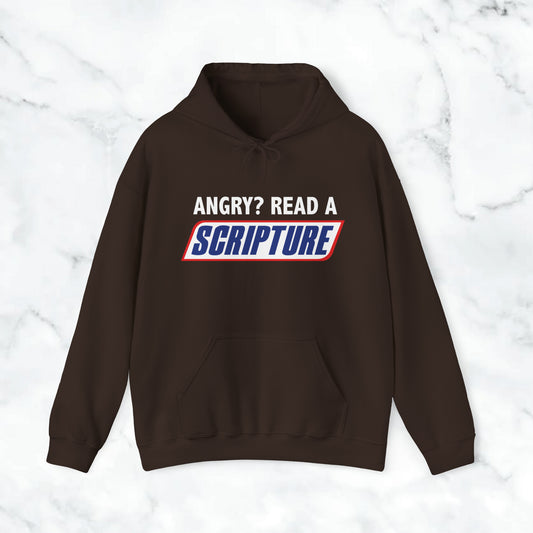 Original "Angry? Read A Scripture" Unisex Hooded Sweatshirt/ 11-13-20