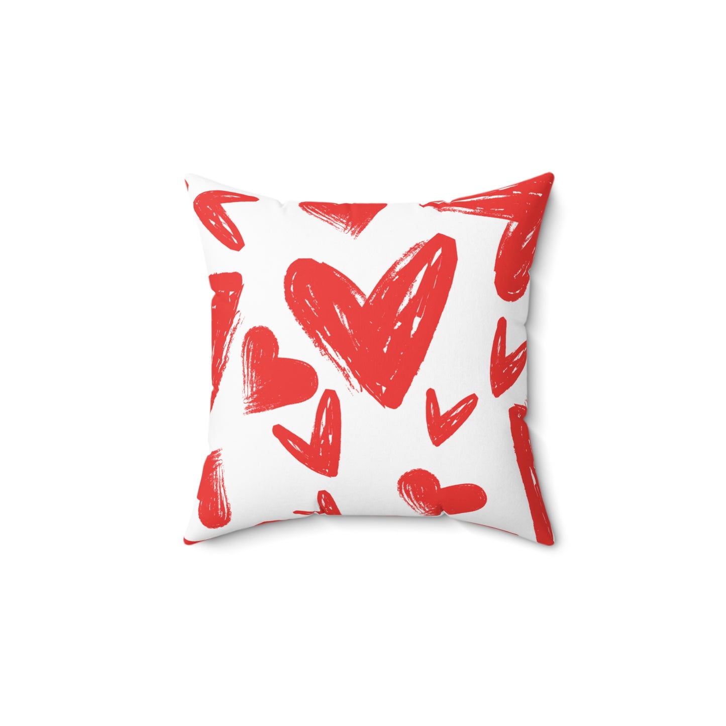 Heart Design Spun Polyester Square Pillow/ Valentine's Day Gift Pillow