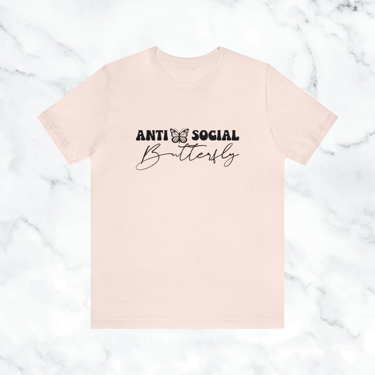 "Anti Social Butterfly" Unisex Jersey Short Sleeve Tee