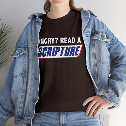 Original "Angry? Read A Scripture" Unisex Heavy Cotton Tee/ 11-13-20