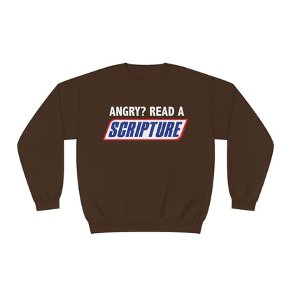 Original Adult "Angry? Read A Scripture" Unisex Crewneck Sweatshirt/ 11-13-20