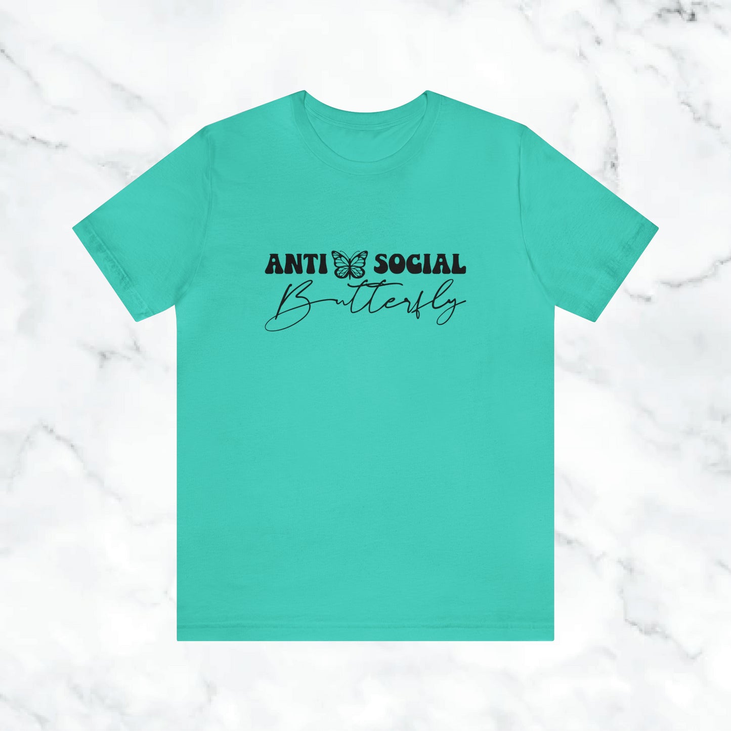 "Anti Social Butterfly" Unisex Jersey Short Sleeve Tee