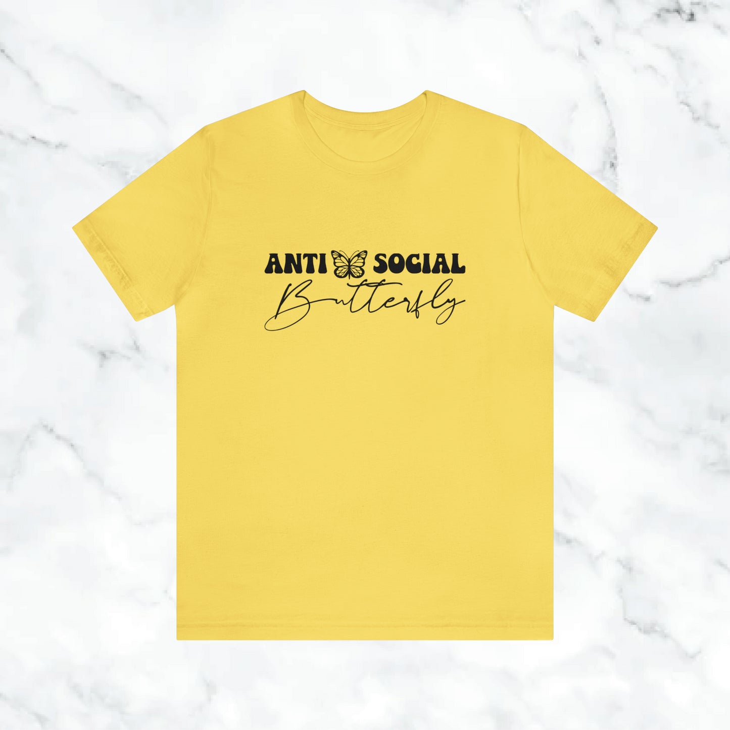 "Anti Social Butterfly" Unisex Jersey Short Sleeve Tee