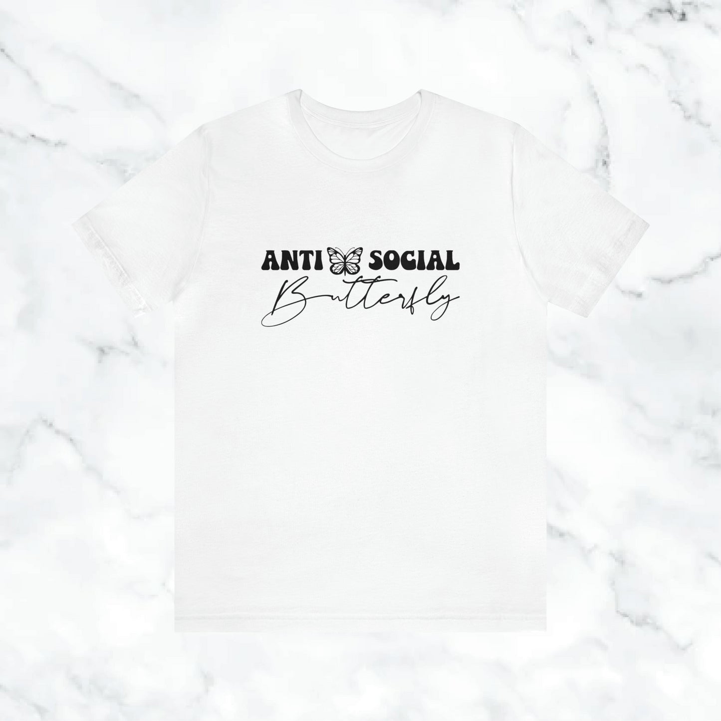 "Anti Social Butterfly" Unisex Jersey Short Sleeve Tee