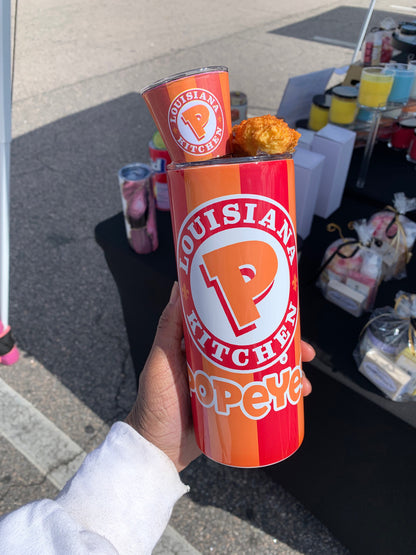 Popeyes Chicken Skinny Tumbler