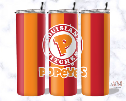 Popeyes Chicken Skinny Tumbler